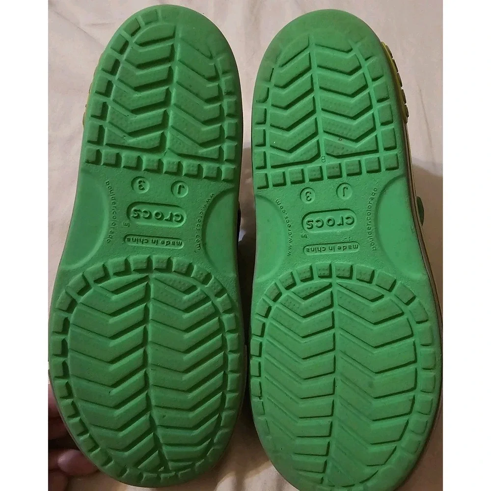 Crocs Kids Fun Lab Crocband II Green Sandal Size J 3